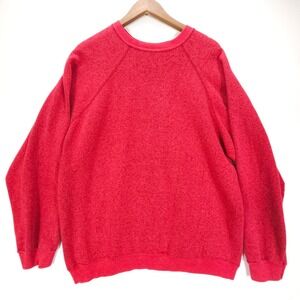 Tultex Sweats Appeal Vintage Mens XXL Red Raglan Crewneck‎ Sweatshirt USA Made